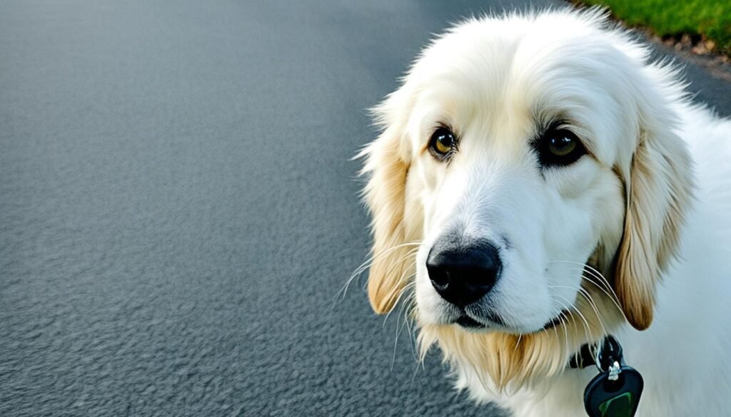 Cachorro seguindo o tutor