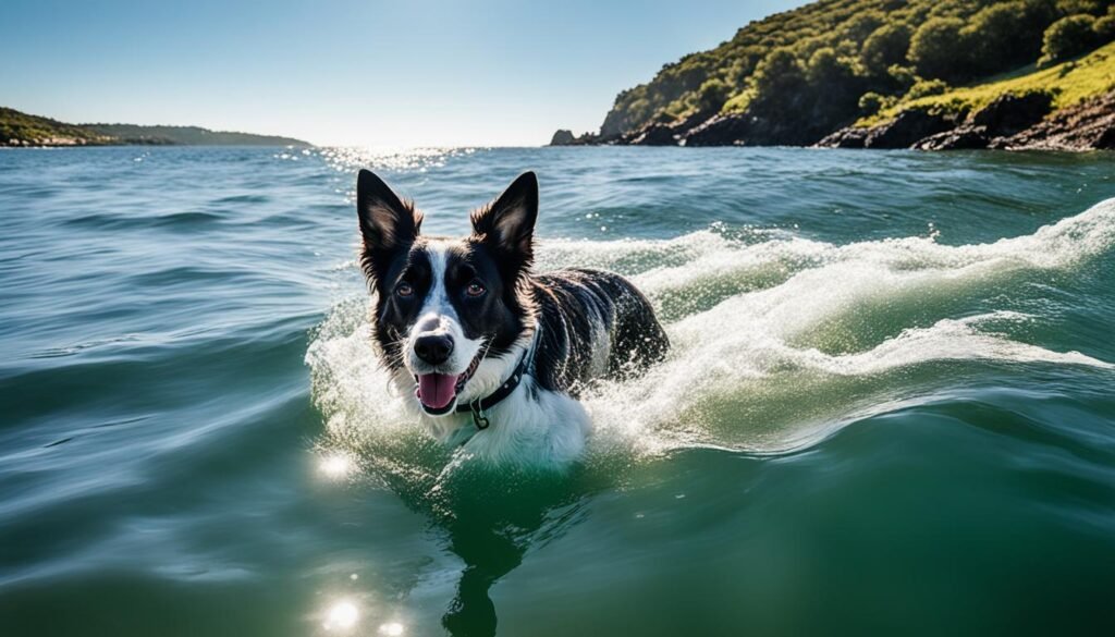 Cão de Água Português nadando