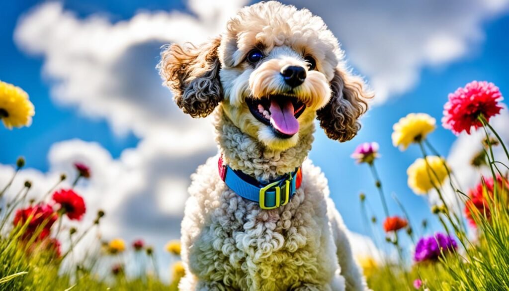 Poodle com pelo cacheado