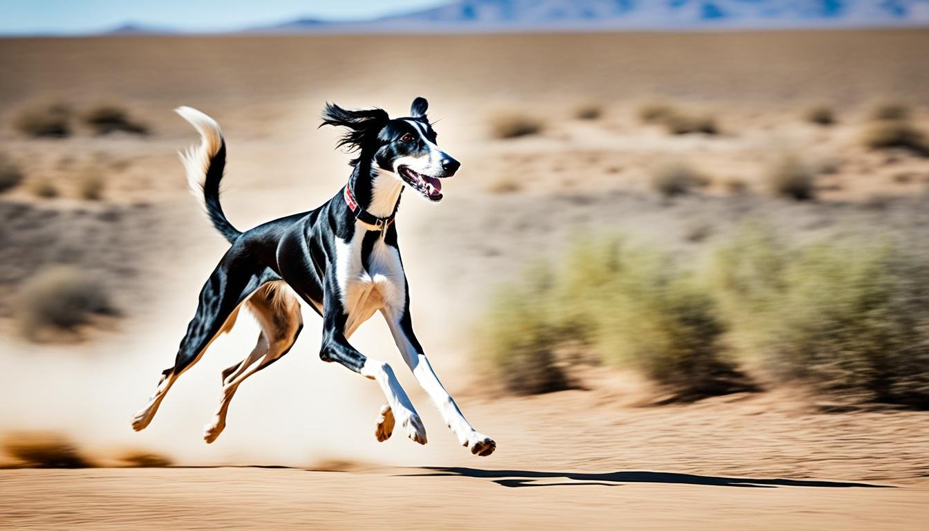 Saluki cachorro de corrida