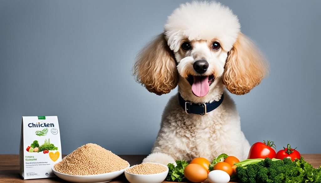 alimentação adequada do Poodle