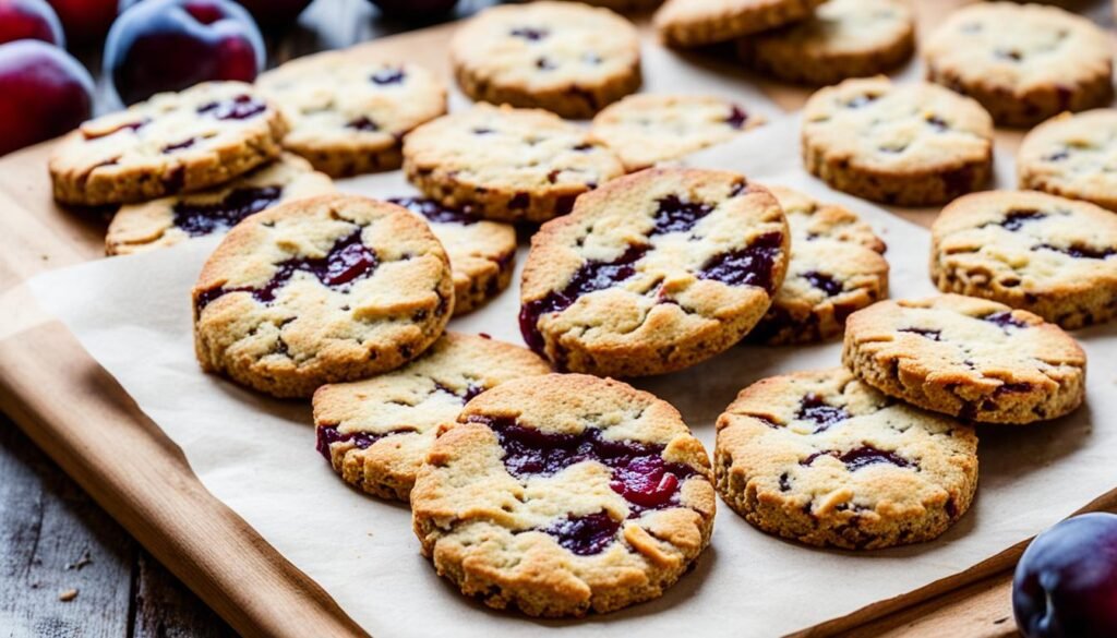 biscoitos saudáveis de ameixa