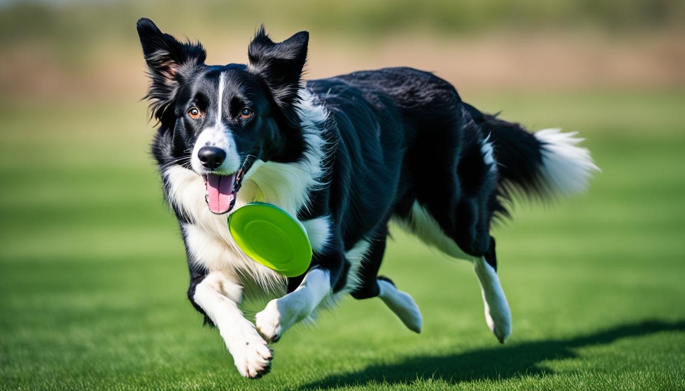 border collie em atividades de corrida