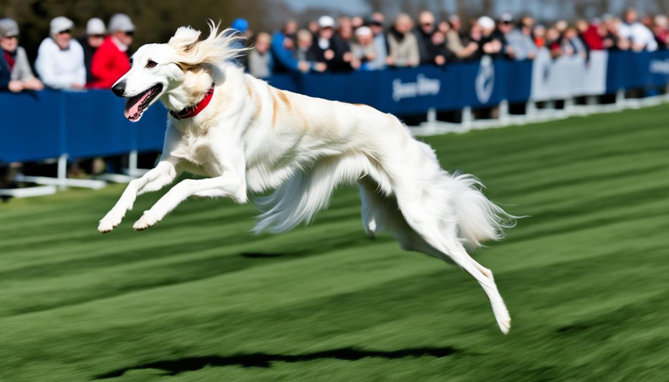 borzoi cachorro de corrida