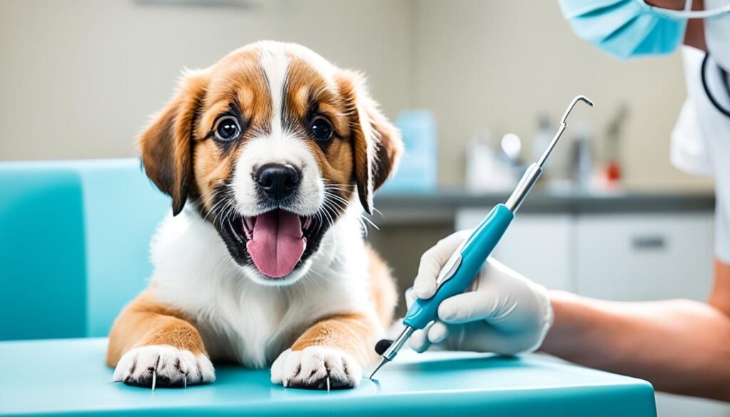 limpeza dentária canina