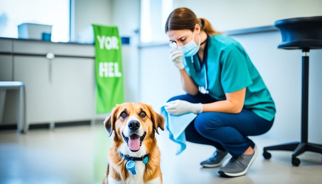 o que fazer quando o cachorro está vomitando