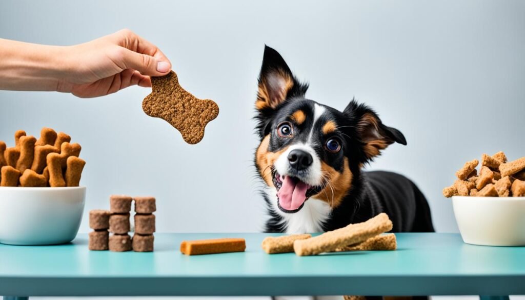 oferecer petiscos para cachorro