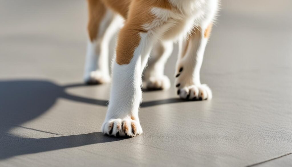 tamanho das patas do cachorro filhote